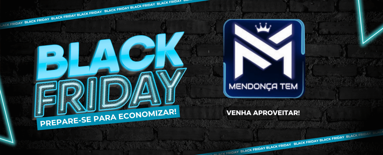 black friday site moderno neon azul preto banner para mercado shops