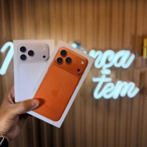 iphone 17 pro max – branco & laranja